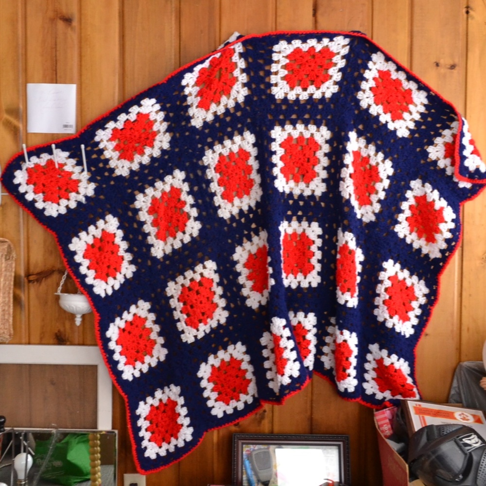 Vintage Americana Crochet Throw